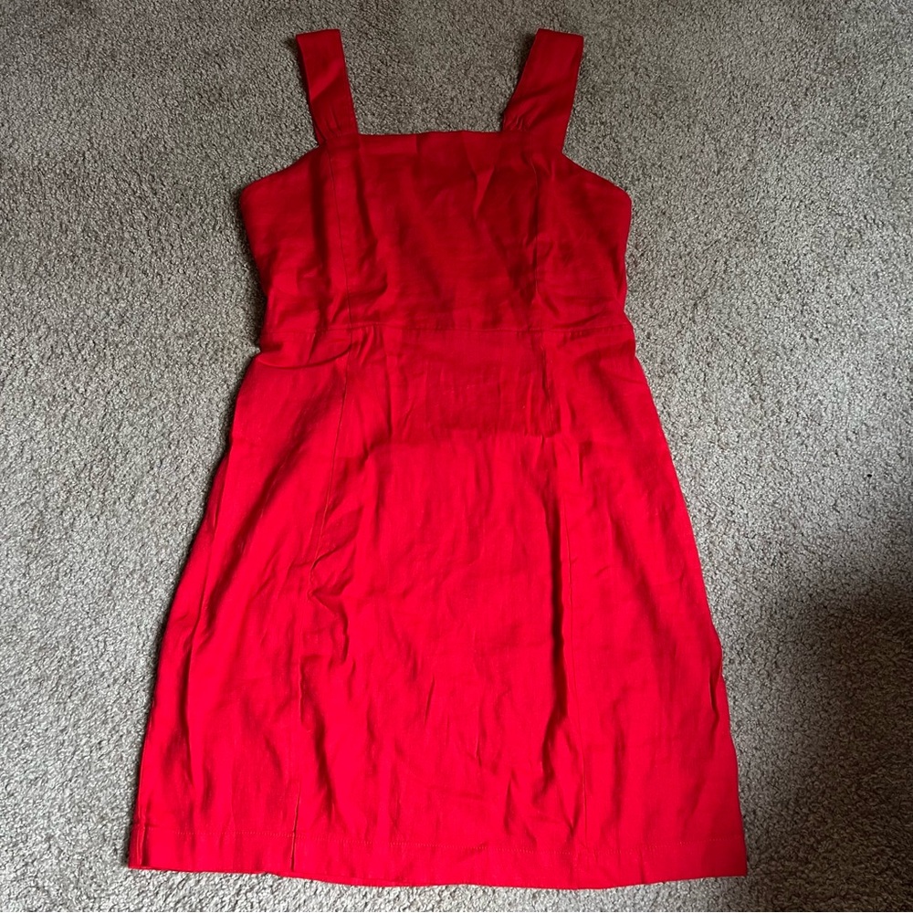 NWT Halston Heritage Red Sheath Midi Dress